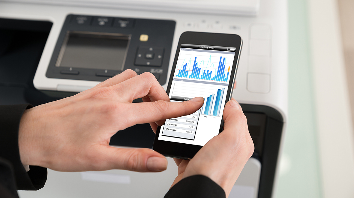 Impresión móvil trabajo remoto