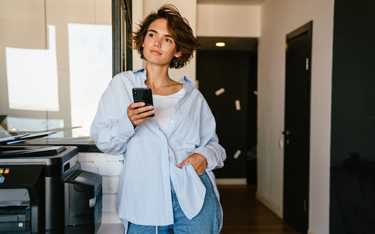 Imprimir móvil trabajo remoto