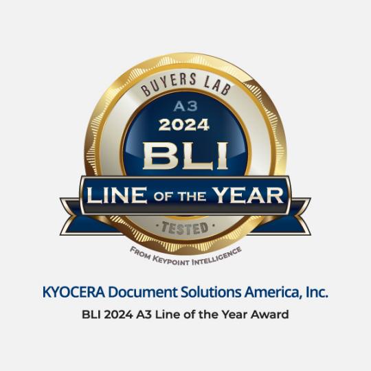 Kyocera was honored with the 2024 A3 Line of the Year award. Kyocera was honored with the 2024 A3 Line of the Year award.