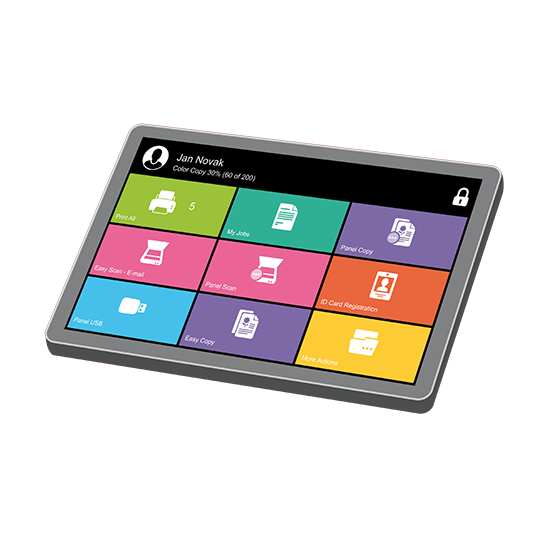 Fácil de usar, eficiente, personalizable panel electrónico